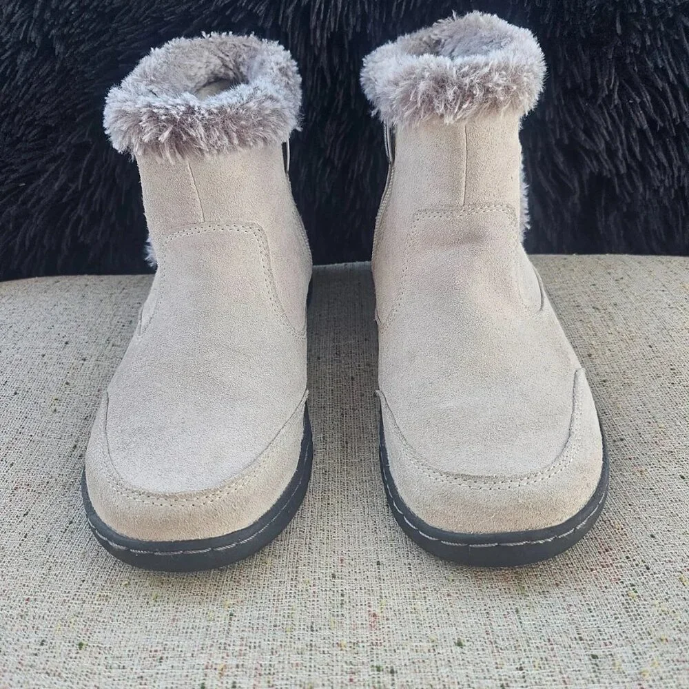 Khombu Women Boots High Top Faux Fur Leather and Man Made Upper Size 7M - Picture 3 of 11